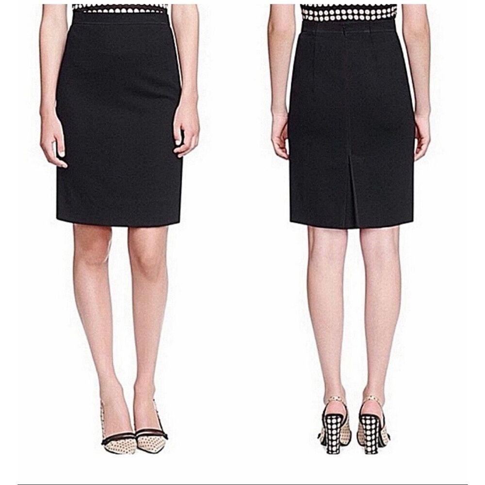 Tory Burch Ulisse Wool Crepe Pencil Skirt black size 4